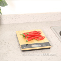 5kg Square Digital Kitchen Scale Yellow Bamboo